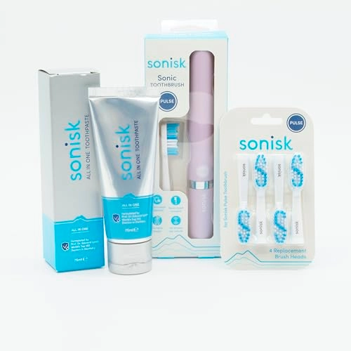 Pulse Electric Toothbrush - Lilac + Replacement Heads - 4 + All-in-One Toothpaste