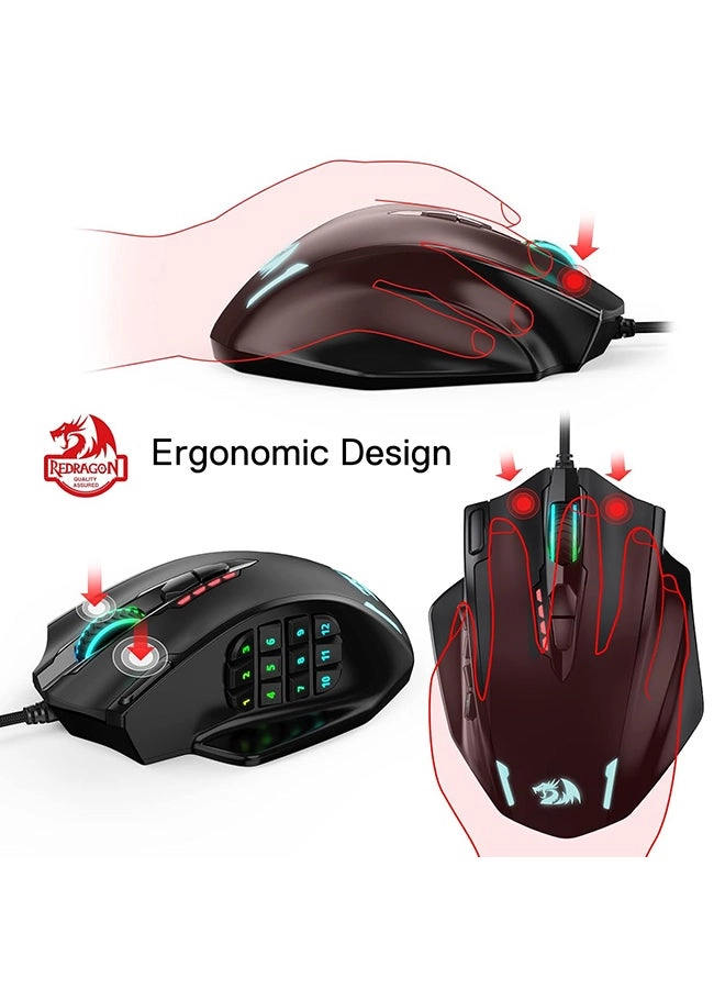 M908 Impact RGB MMO Mouse - USB
