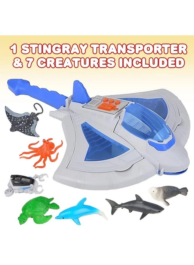 Sting Ray Transporter - 1 Stingray Toy with Sounds + Sea Creatures - 7