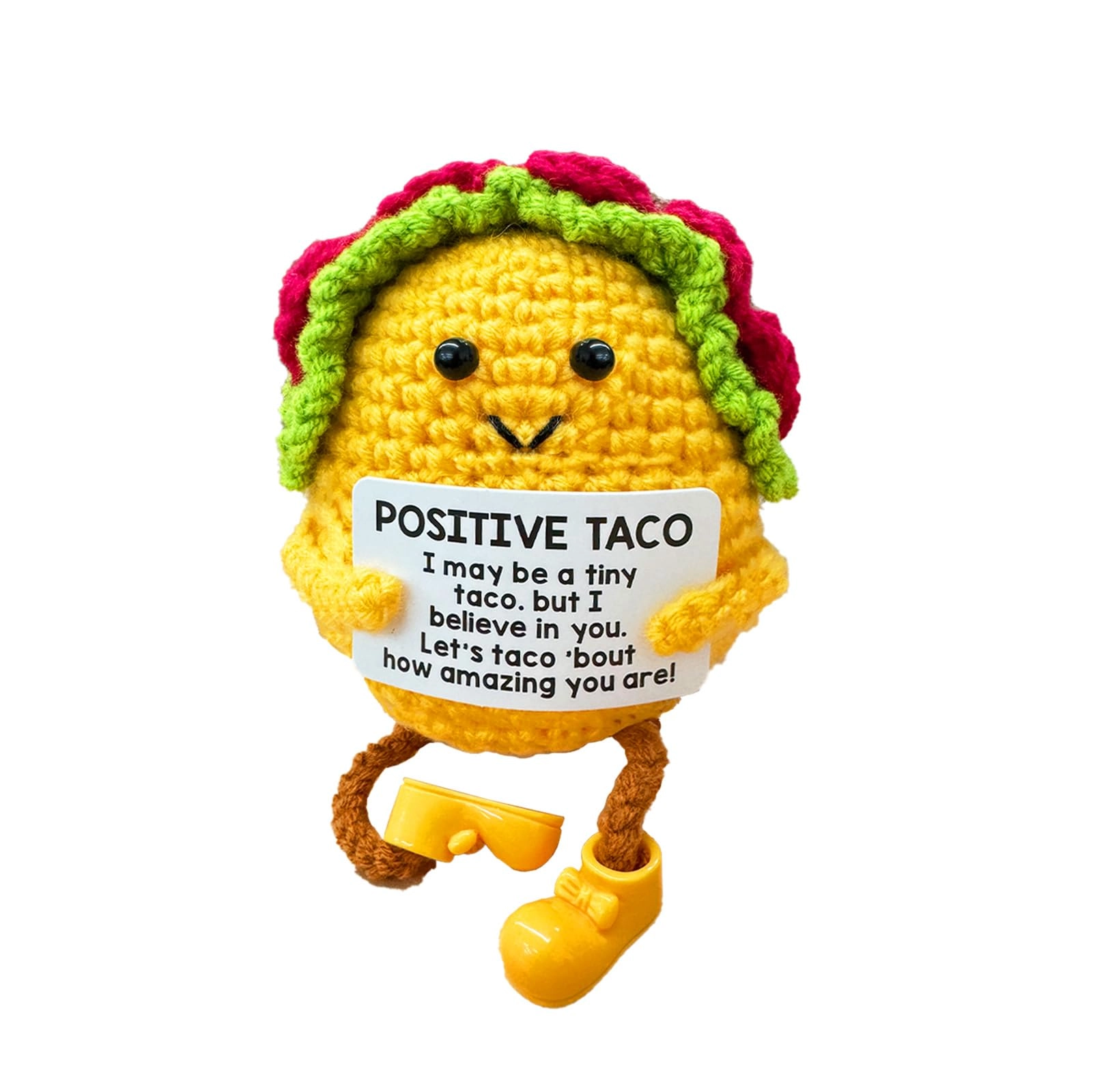 ZDYSQLR Crochet Emotional Support Taco