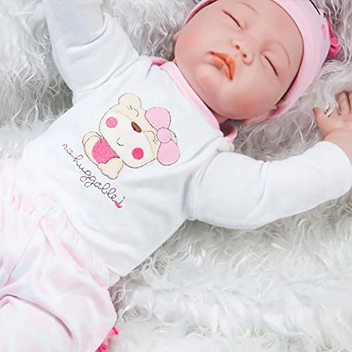 Reborn Baby Doll - 55cm Soft Silicone Limbs Cloth Body
