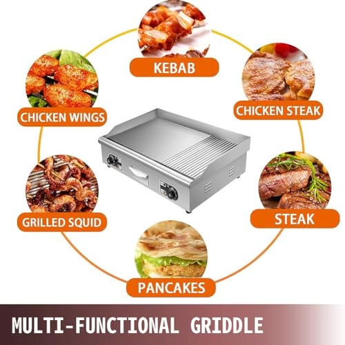 Commercial Electric Griddle - dual 728x400 mm