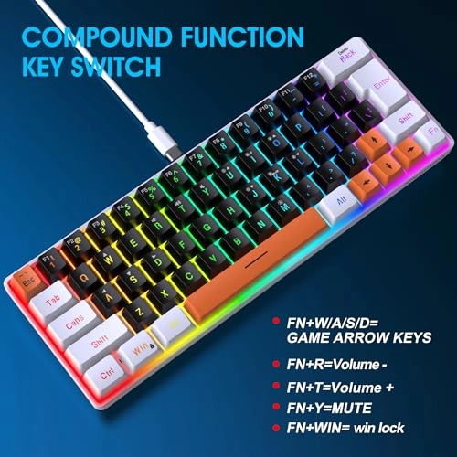 60% Wired Gaming Keyboard - USB-A