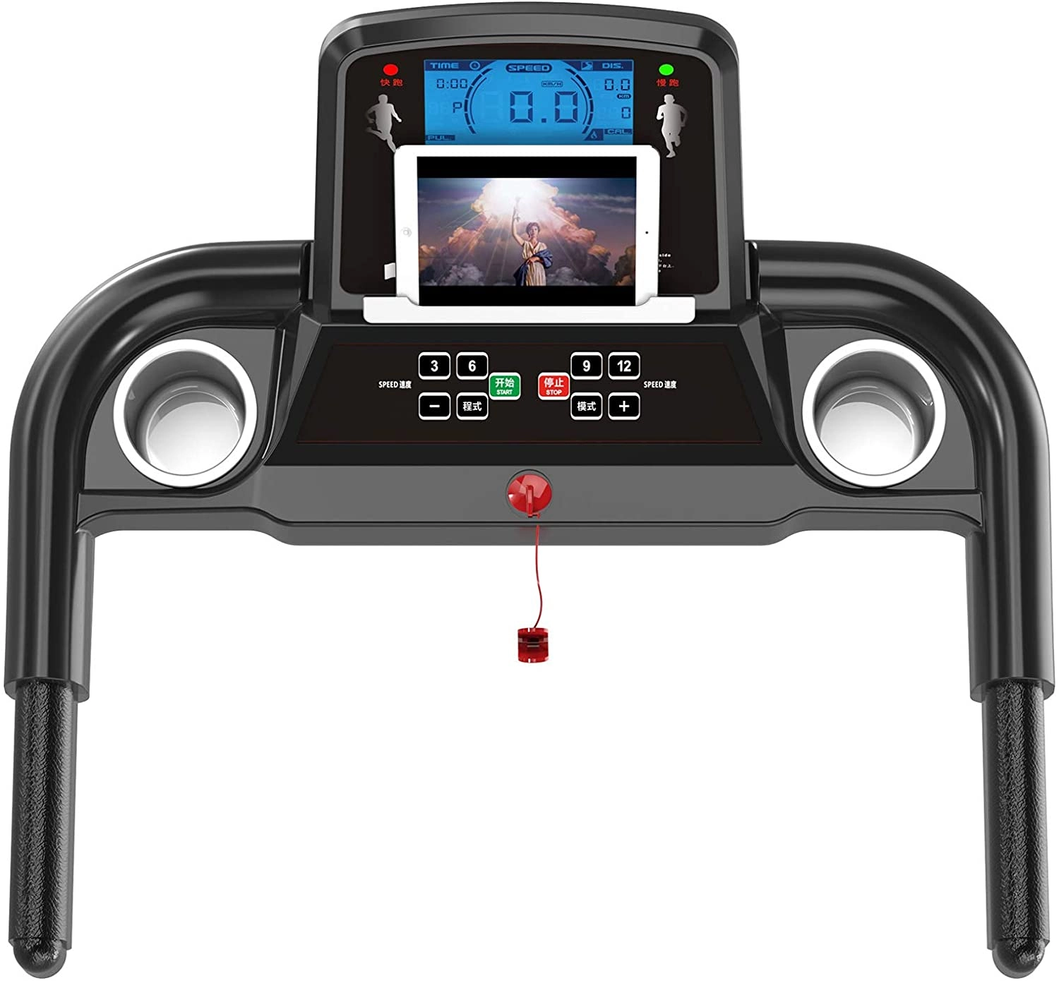 EM-1258 - Digital Treadmill Black Massager belt