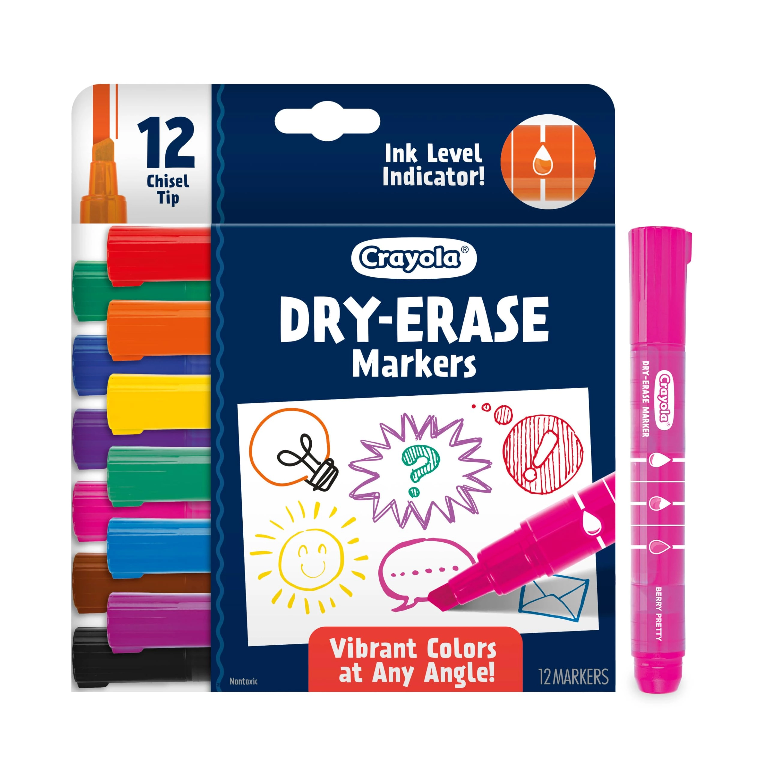 Take Note Dry Erase Markers - Multi-Colors Chisel Tip