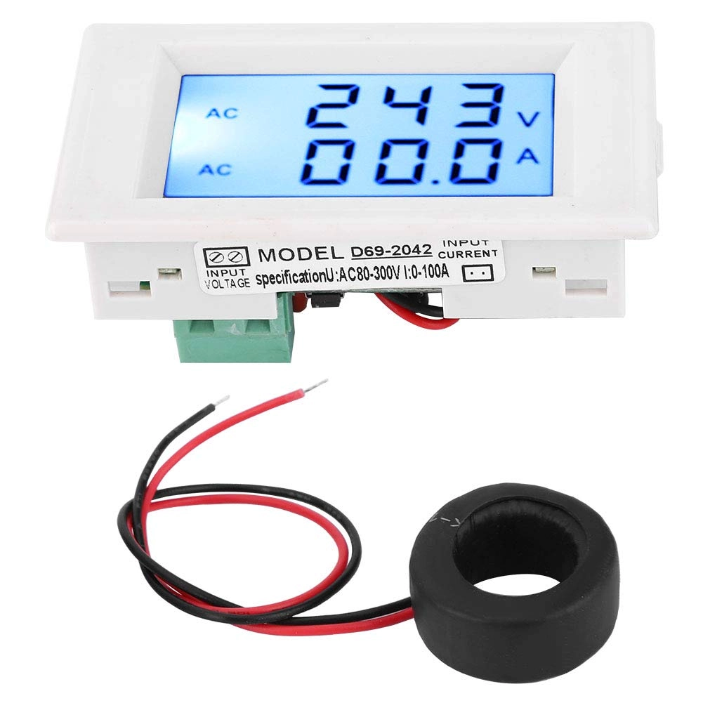 Arithmetix Dual Display Voltmeter Amperemeter - AC80-300V 0-100A