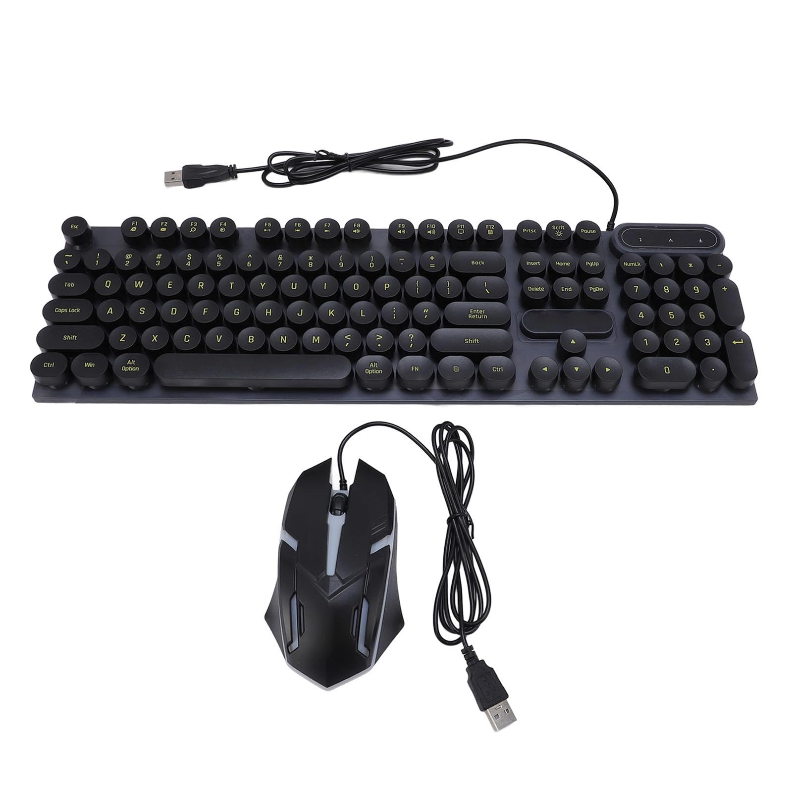 Hamwesh Typewriter Mechanical Keyboard + Wired Mouse - Wired