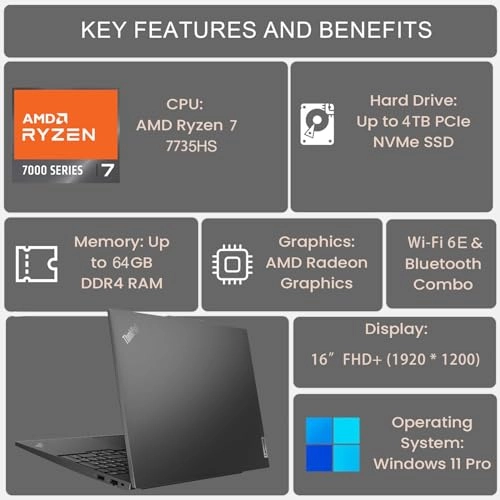 ThinkPad E16 G2 - 16'' Ryzen 7 7735HS 32GB DDR5 1TB SSD