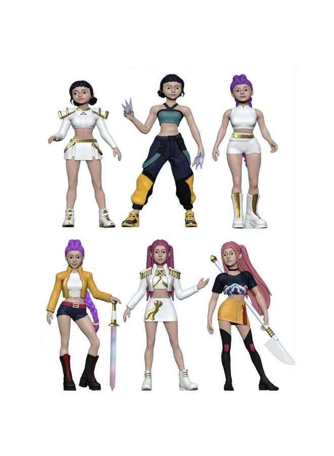 KPop Demon Hunters Doll Toy Set - 6 pieces Pack