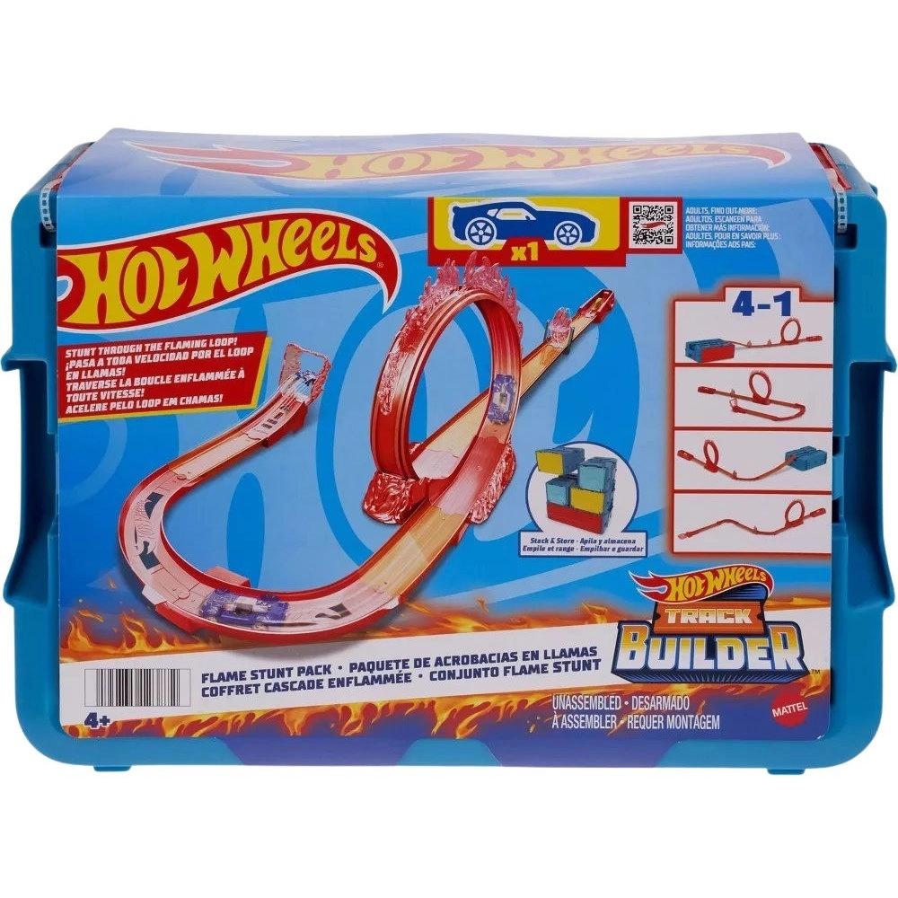 Hot Wheels Track Builder Flame Stunt Pack - 16 pcs