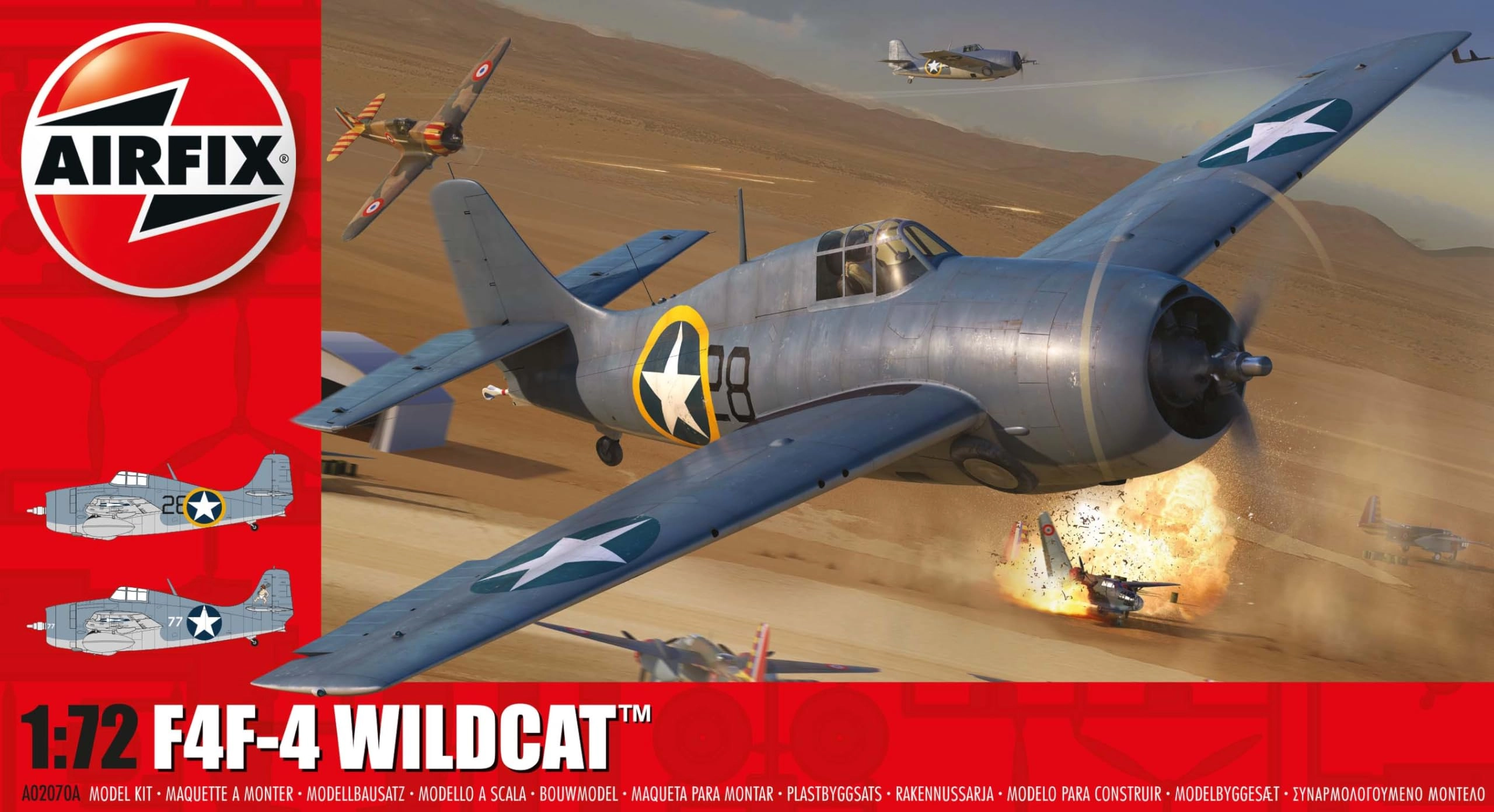 Hornby Hobbies F4F-4 Wildcat Model Kit (A02070A) - 1:72