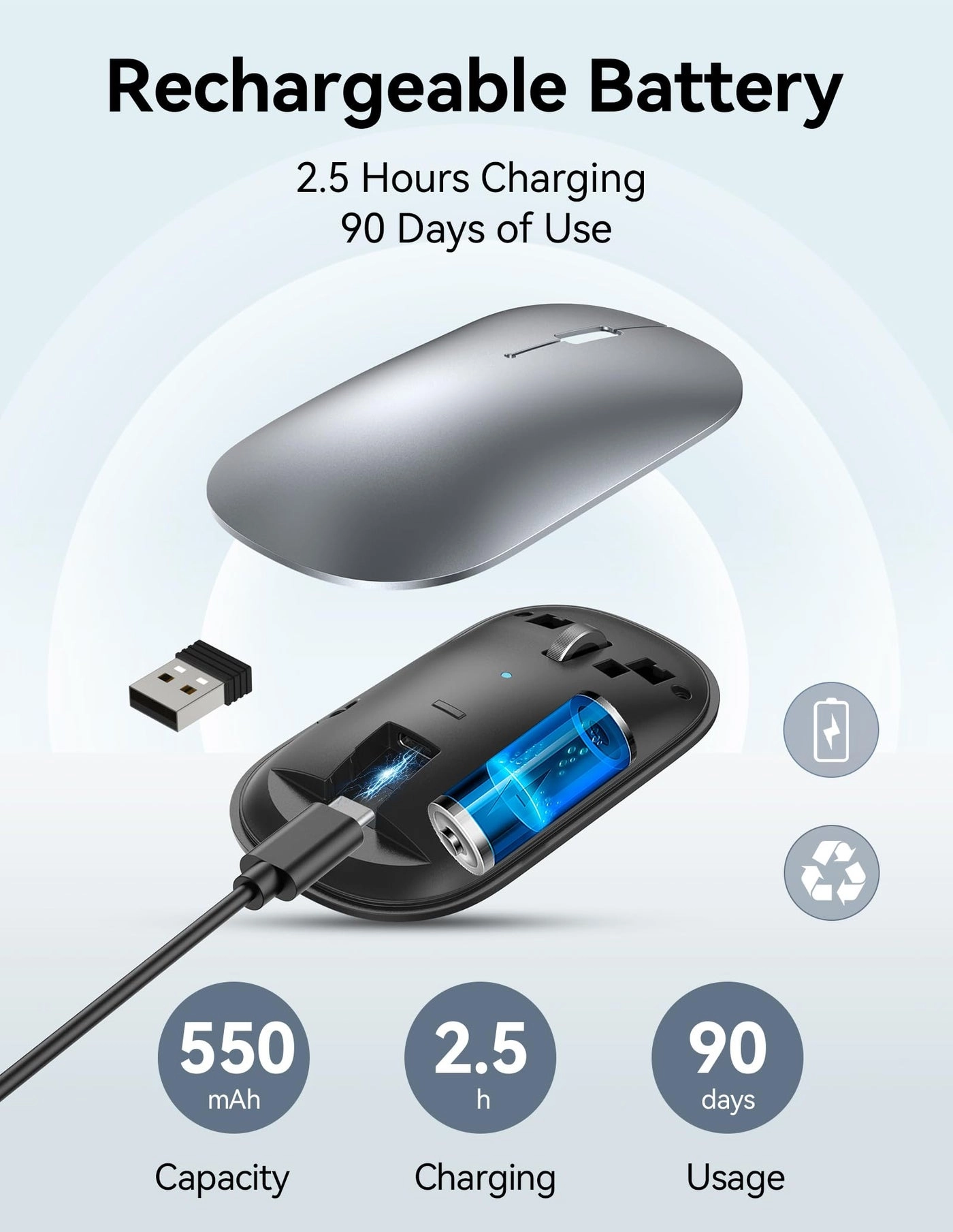 Rechargeable Mouse - Bluetooth