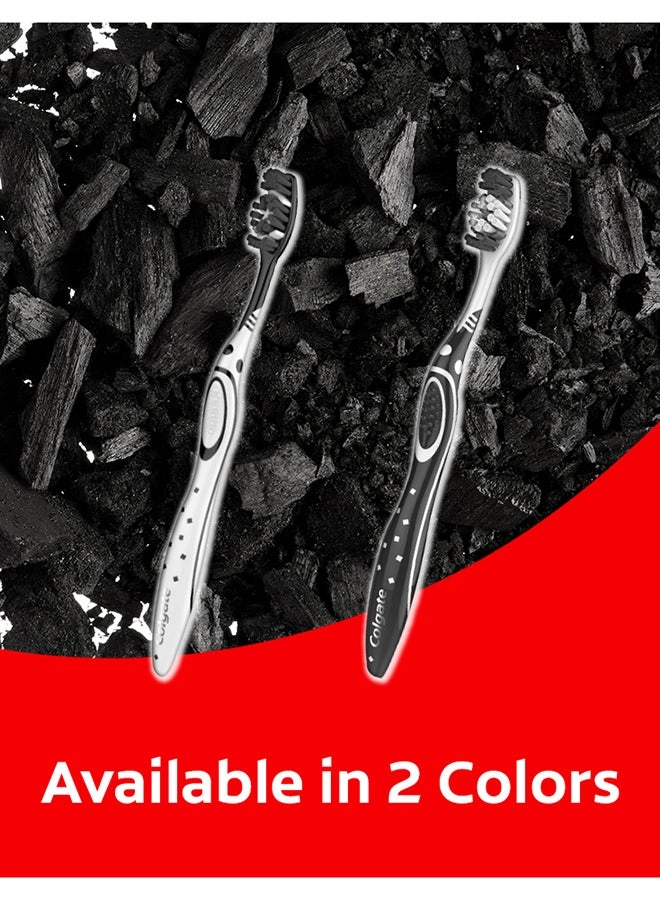 Charcoal Whitening Toothbrush - Soft 2-Piece Pack
