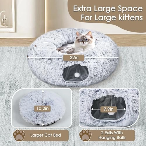 Cat Tunnel Bed - 80L x 80W Cotton