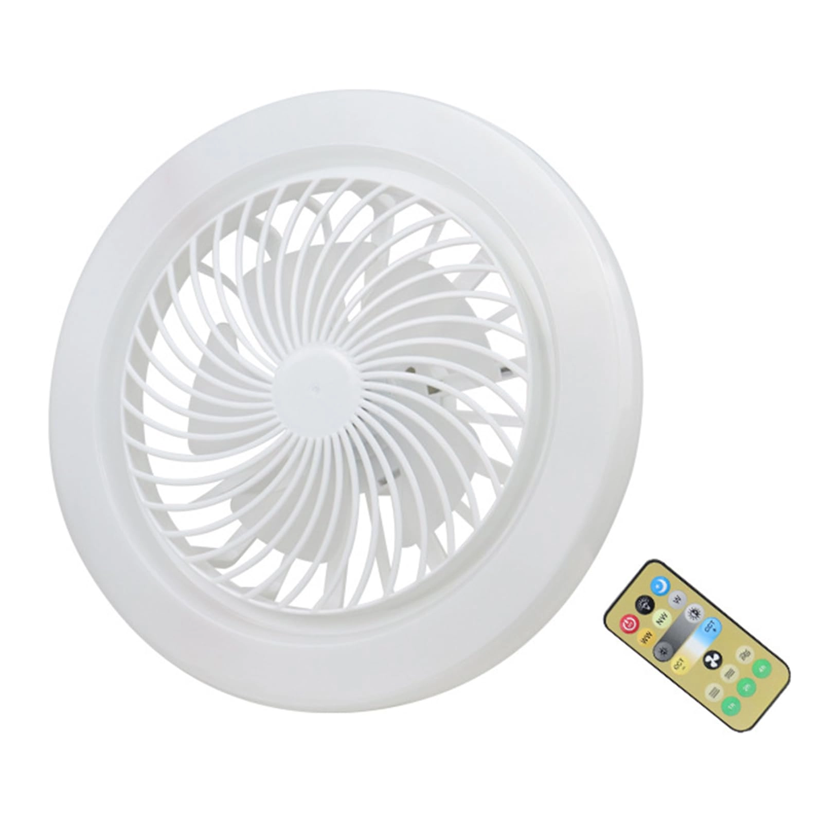 Mingzhe E27 Small Fan Light - LED Adjustable Color Temperature Remote Control