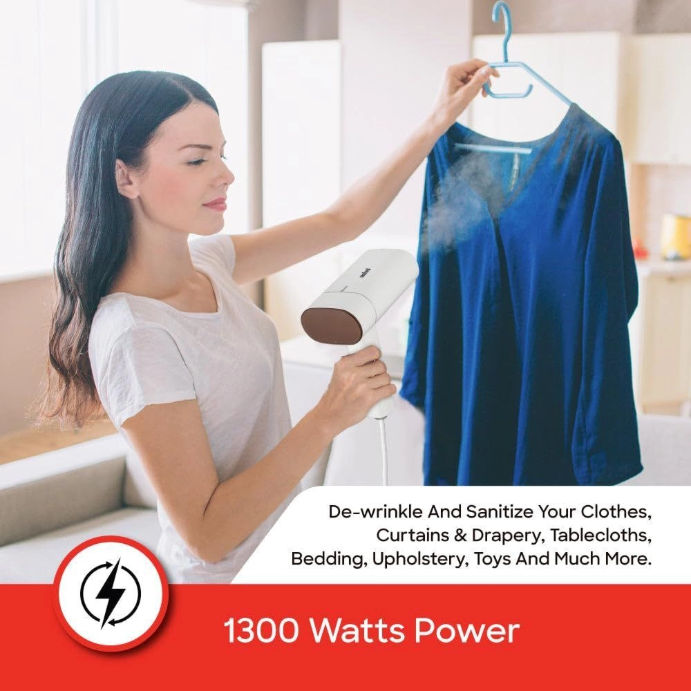 2-In-1 Handheld Garment Steamer - White 1300 W