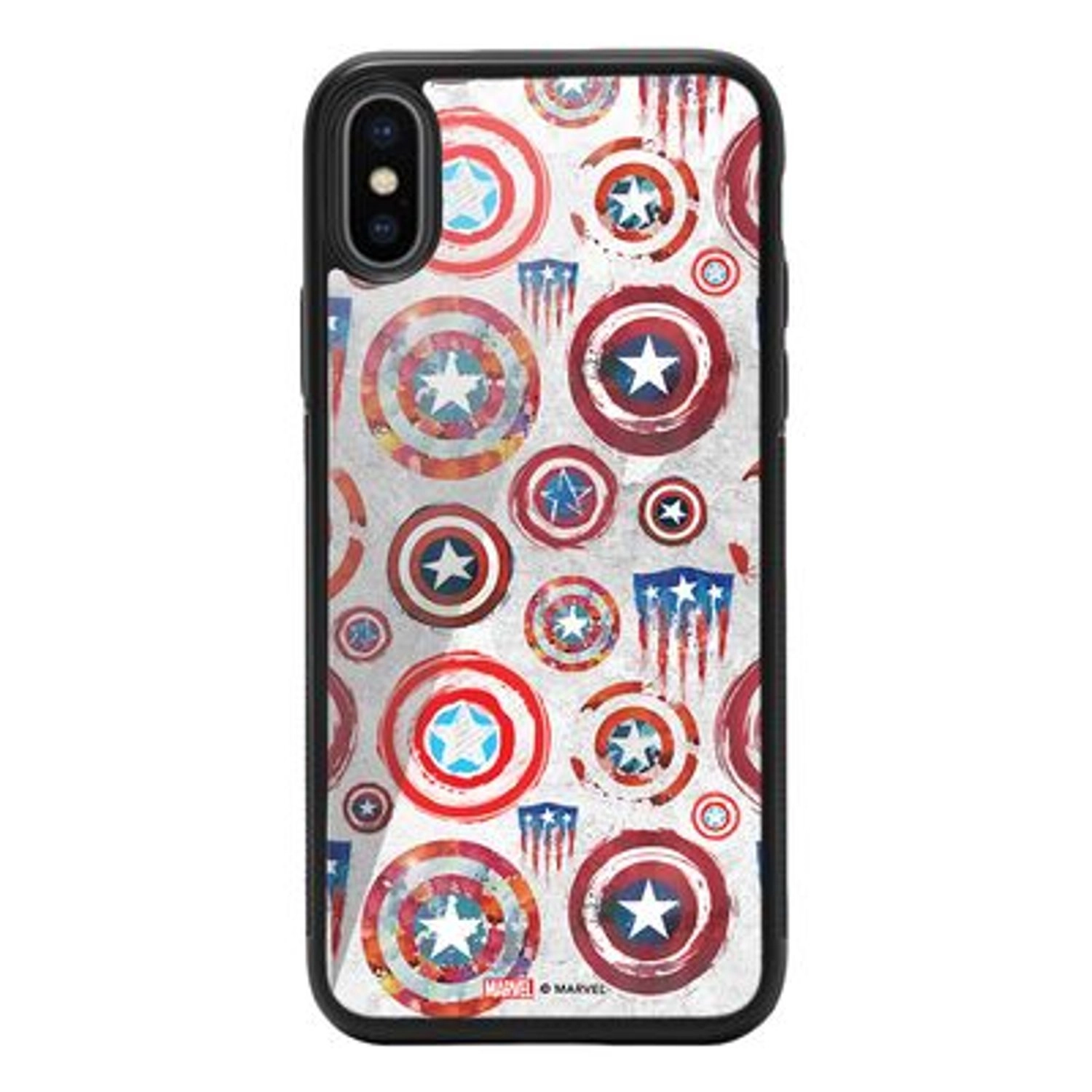 Watercolour Cap's Sheild Back Case for iPhone Xs