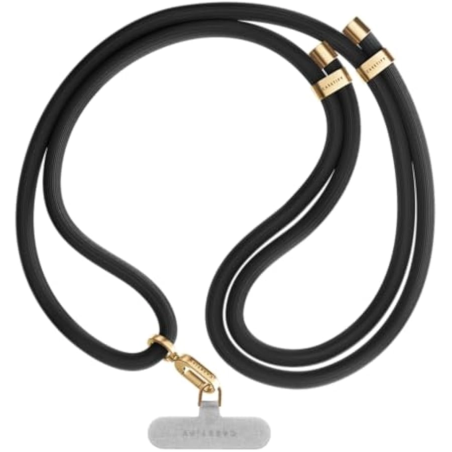 Rope Phone Strap - Adjustable Length: 130cm / 51 Rotating round carabiner