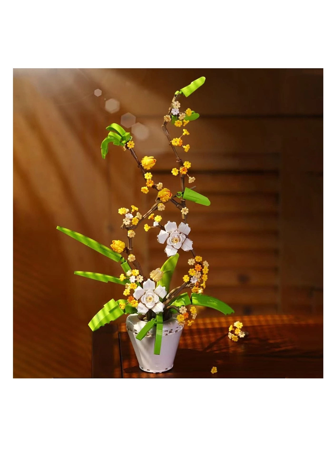 Osmanthus Fragrans Bonsai Tree - Flower Bouquet Building Kit Compatible with Lego