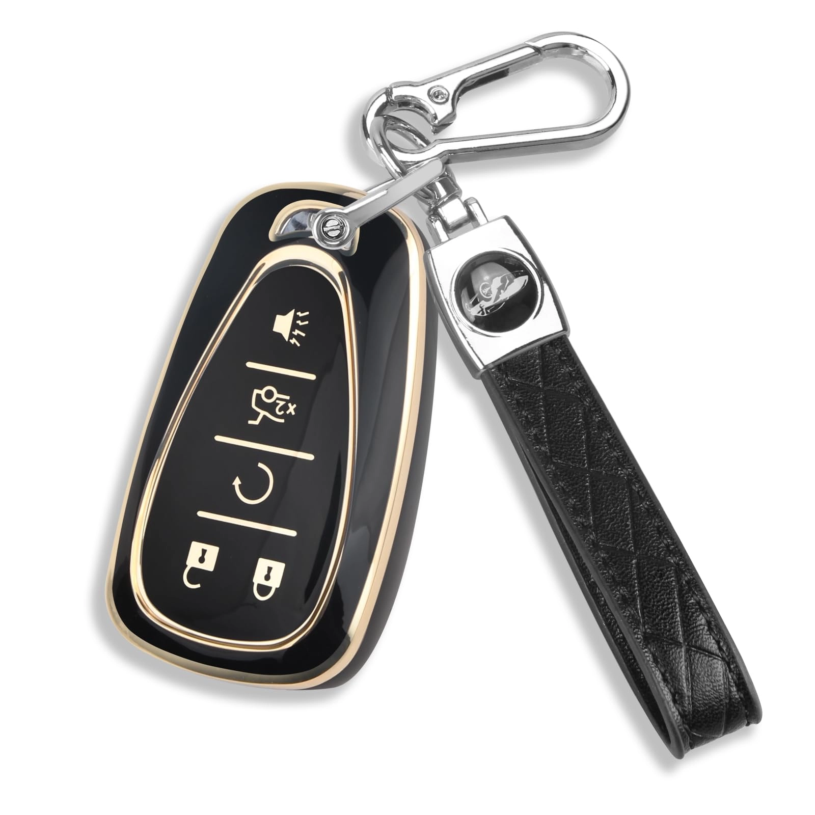 QBUC Key Fob Cover - Thermoplastic Polyurethane (TPU) for 2016-2026 Chevy Malibu Blazer Traverse Equinox Trailblazer