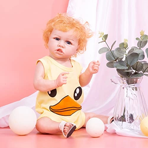 Reborn Baby Doll - 22 Inch Soft Vinyl Blonde Blue Eyes