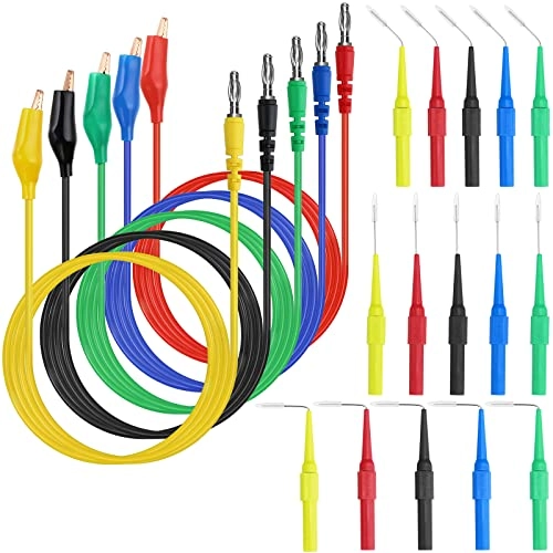 Back Probe Lead Set - 5A 500V 4mm Banana Plug to Alligator Clip