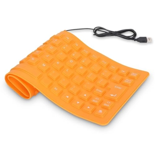 Folding Silicone Keyboard - Wired/Wireless