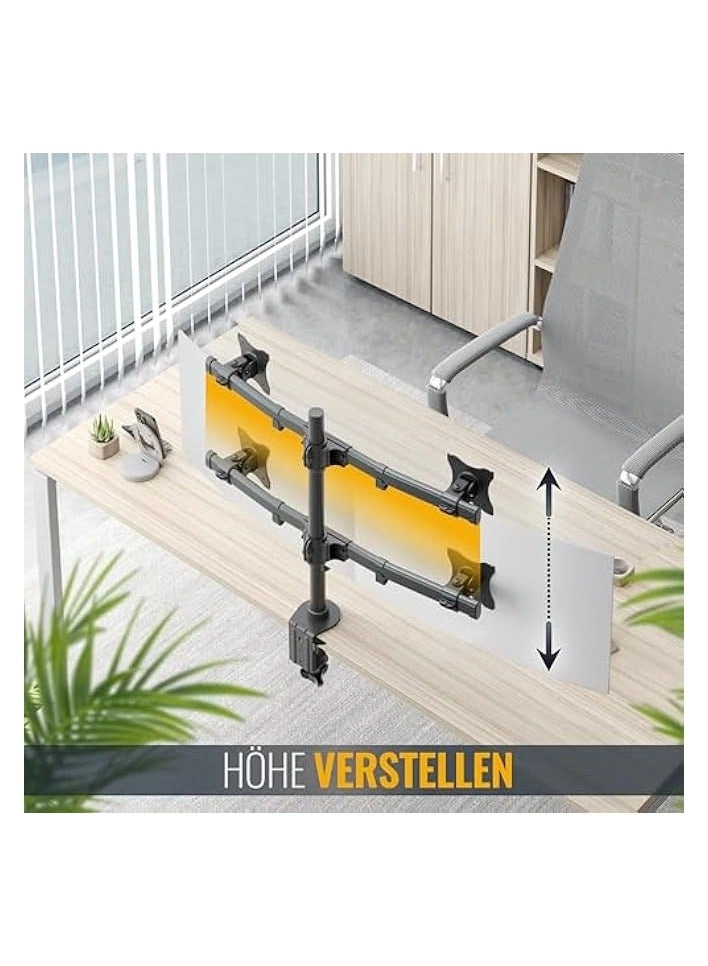 Dual Monitor Stand - 32 inch 75mm x 75mm 100mm x 100mm