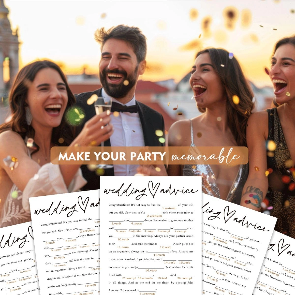 Bridal Shower Bingo - 25 pieces Unisex-Adults