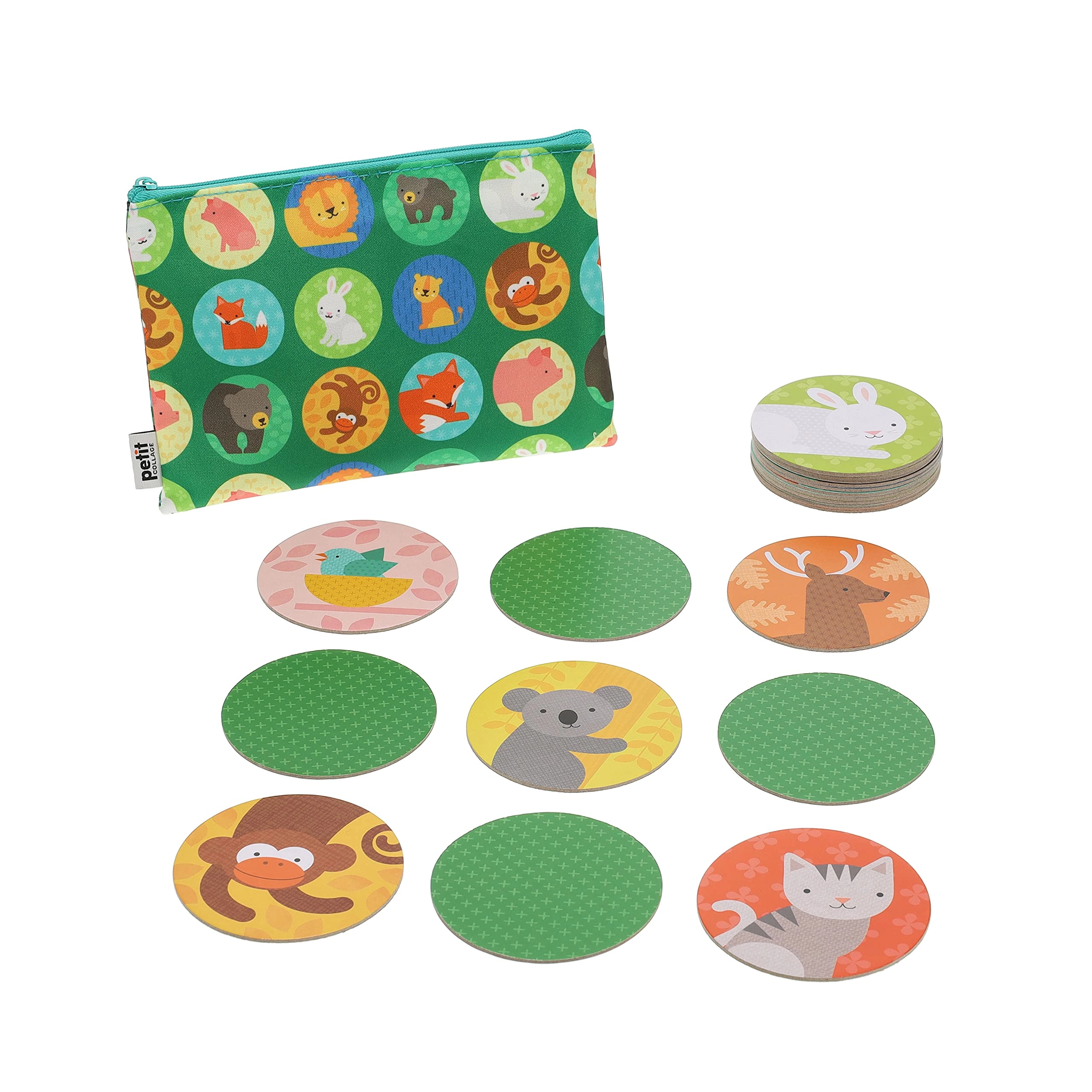 Petit Collage Animals and Babies Matching Game - 3 years and up 24 pieces