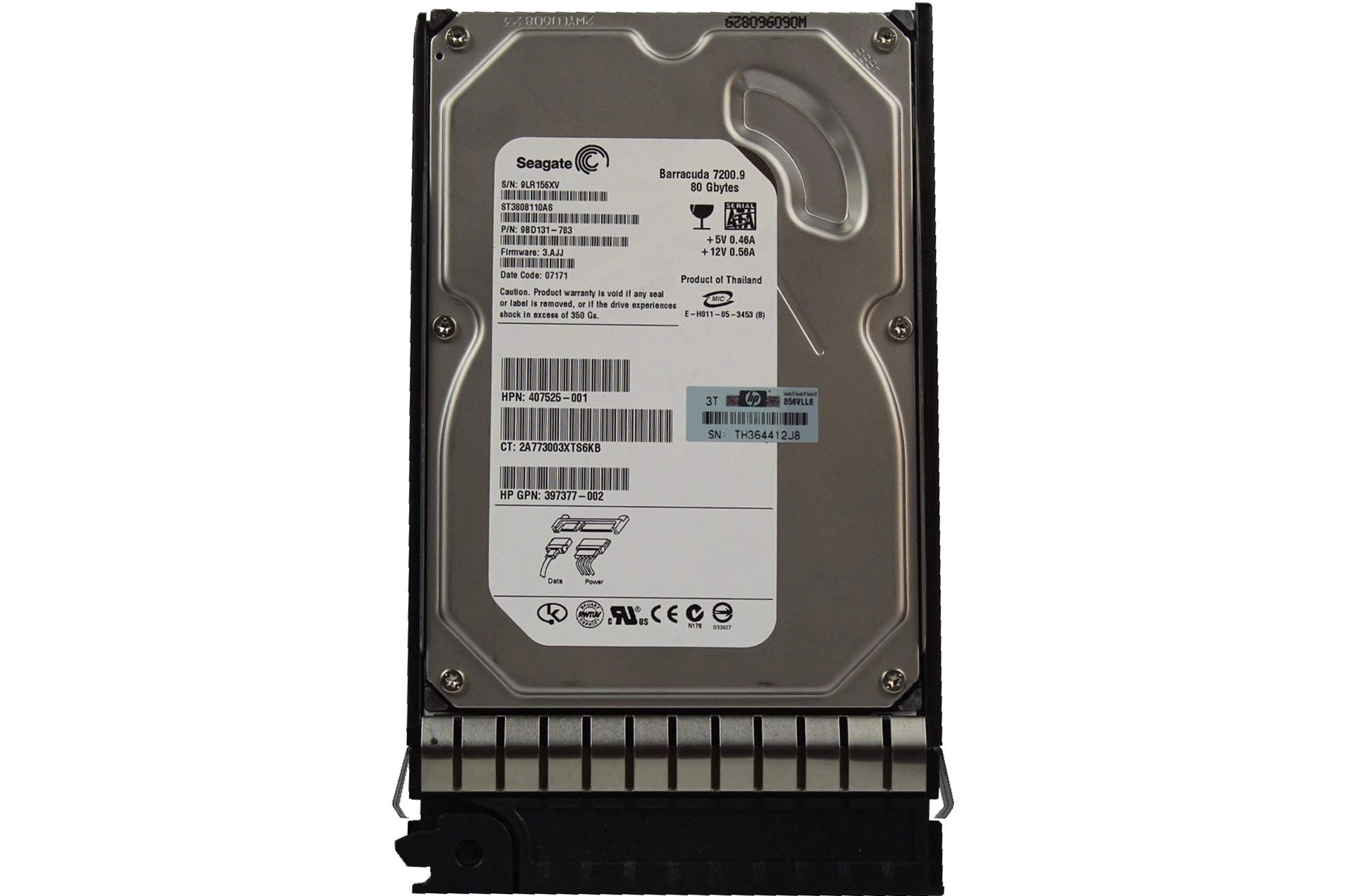 for HP ST3808110AS 3.5" 7200rpm SATA (397551-001) - 80GB