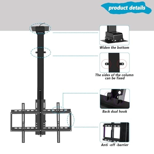 TV Ceiling Mount - 50kg 32-75 inch