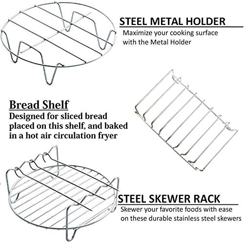 Cake Barrel + Pizza Pan + Metal Holder + Double Layer Rack + Silicone Mat - Stainless Steel 5-PCS