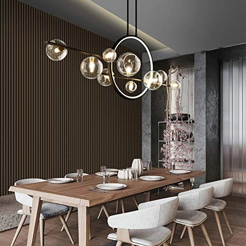 Bubble Decorative Hanging Lighting Fixture - Black clear glass 10