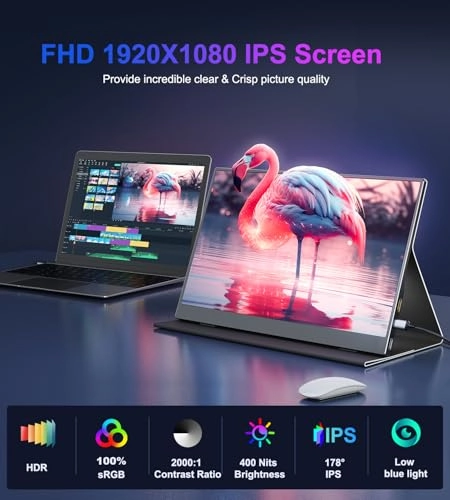 Portable Monitor - 1080P FHD 15.6''