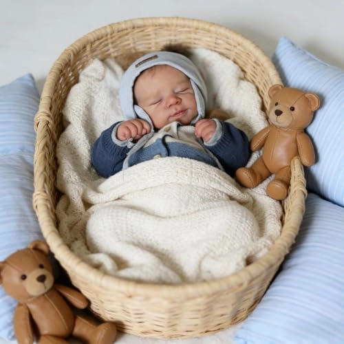 Reborn Baby Doll - 18 Inch Silicone Girl Sleeping Ages 3+