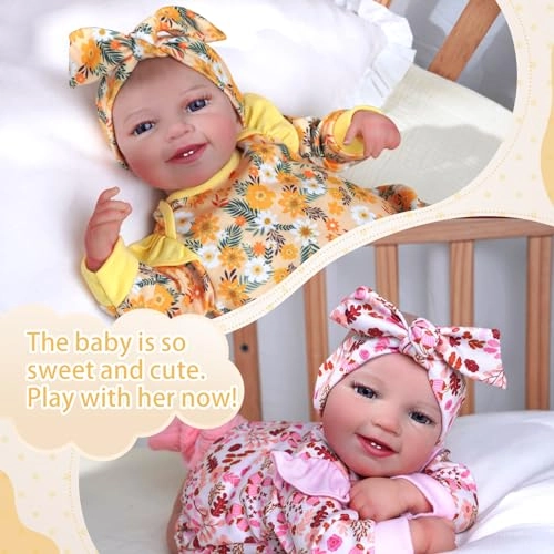 Reborn Baby Doll - 20 Inch Girl Sweet Smile Ages 3+ Set