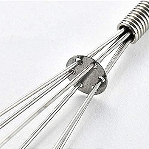 Mini Spring Handle Hand Mixer - Stainless Steel Small