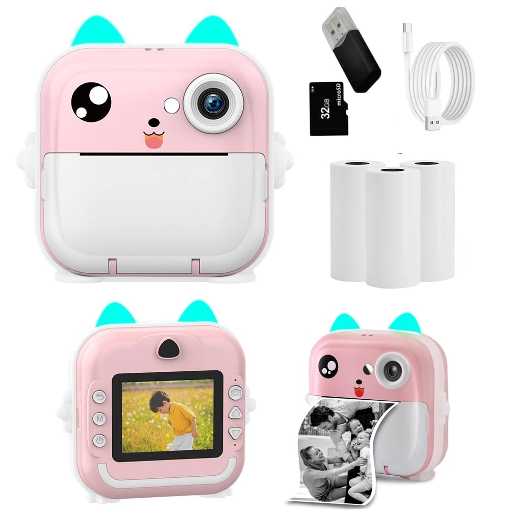 DBD Kids Instant Print Camera - 1080P 48MP 32GB