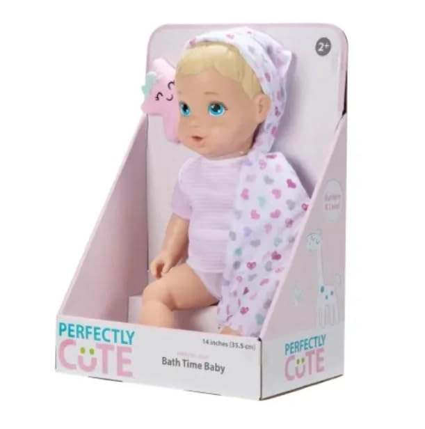 Bath Time Baby Doll - 14 inches Blonde Hair