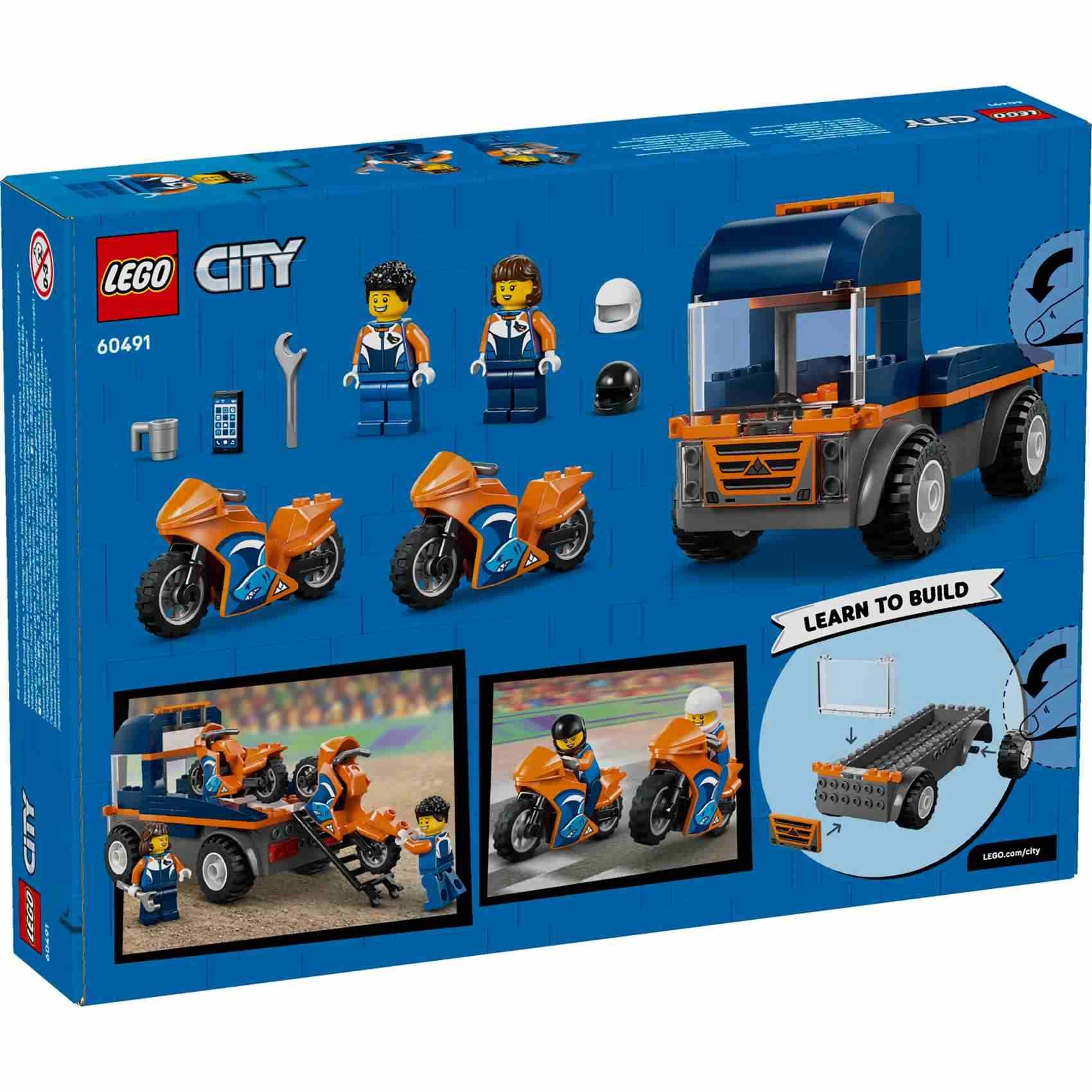 City Motorcycle Transporter (60491) - 2 Minifigures Ages 4+