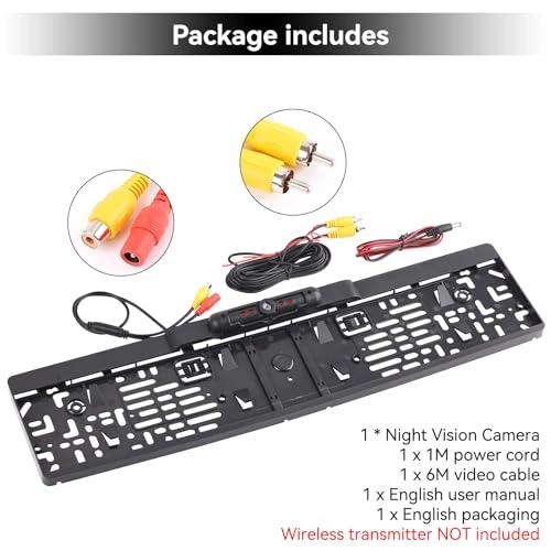 Reversing Camera Number Plate Holder - Night vision 928 x 520 pixels