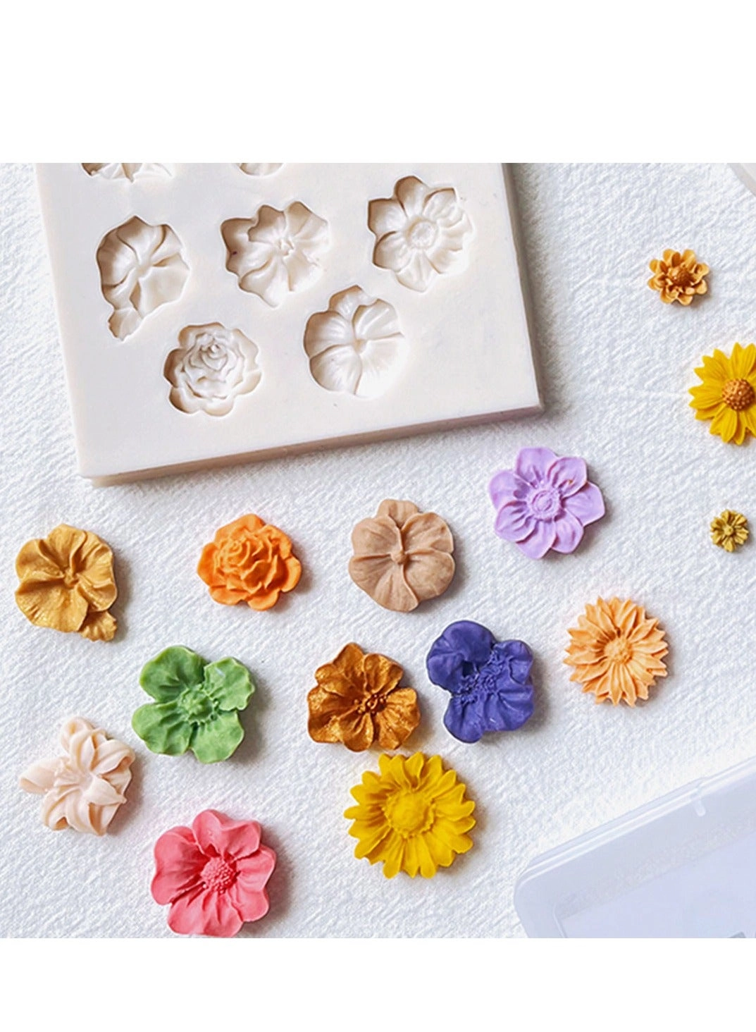 Silicone Flower Clay Molds - Daisy Rose Sunflower