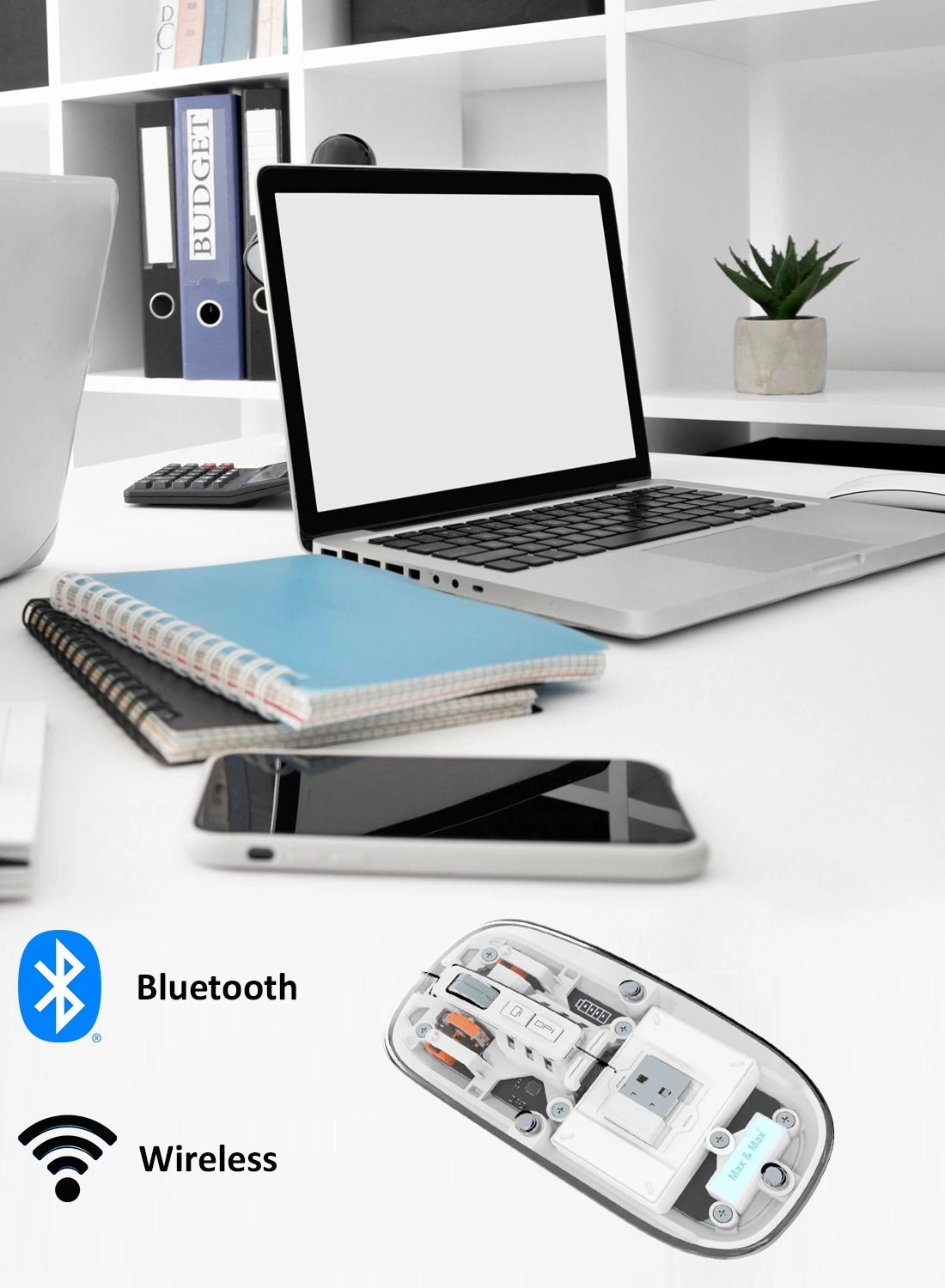 MXM-T901 Transparent Mouse - Wireless