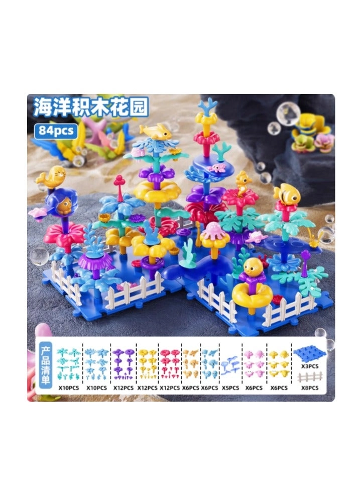 Betaoby Floral Garden Puzzle Toy Set - 84 pcs