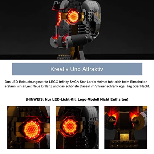 LED Light Set for LEGO 76251 Star-Lord's Helmet - Copper Infinity Saga Star-Lord's Helmet 1