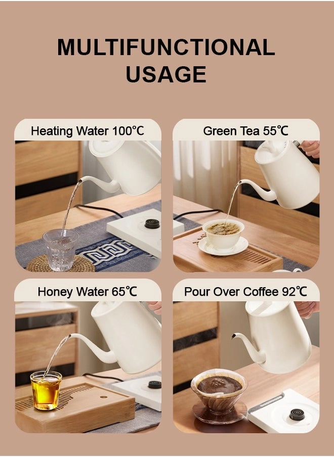 Gooseneck Electric Kettle white