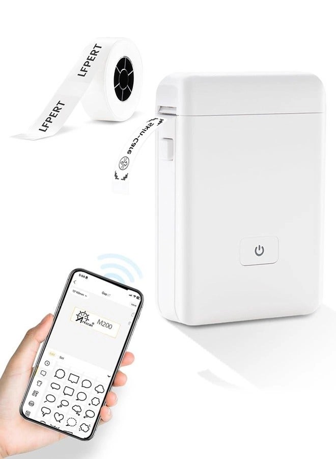 Portable Bluetooth Label Maker - Thermal Printing 12mm