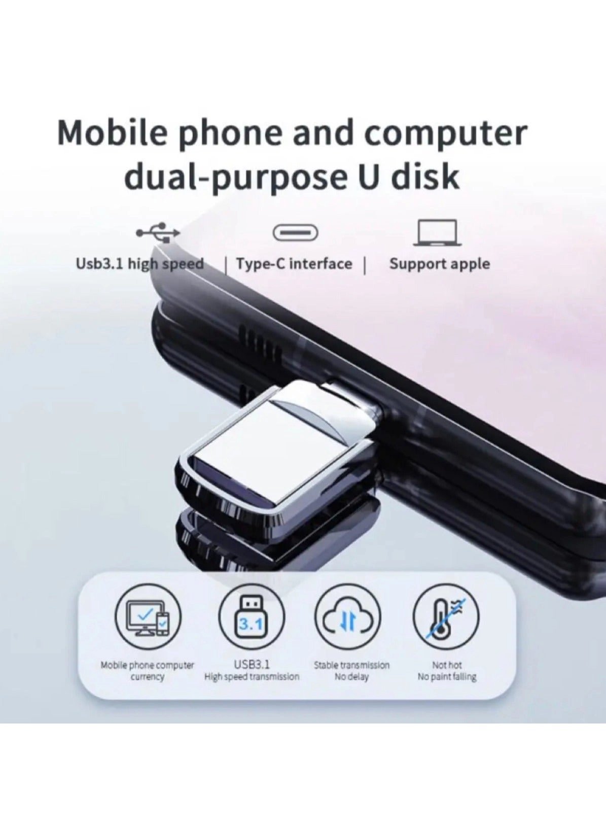 Dual Connector USB Flash Drive - USB Type A USB Type C 2TB