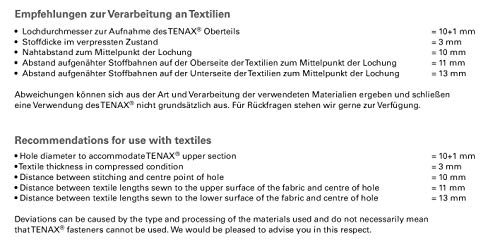 TENAX 10 + Fabric Screws + Key